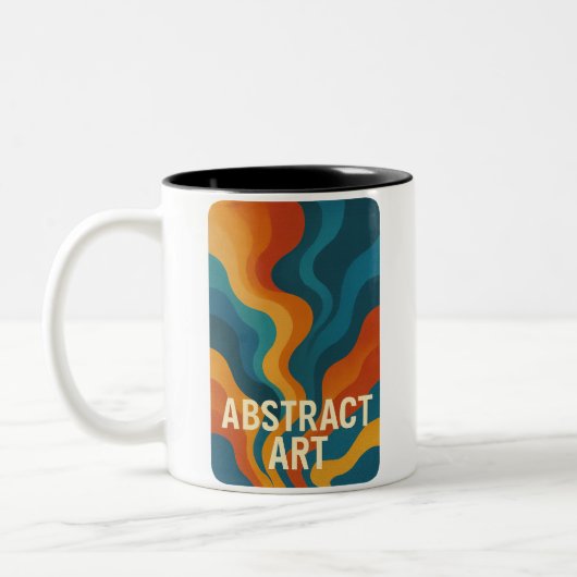 Kühne Abstrakte Energie - Digitale Kunst Zweifarbige Tasse (Links)