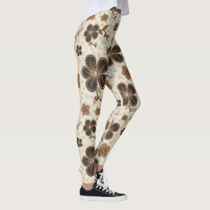 kühne Abstrakte florale Capri Leggings - Modernes 