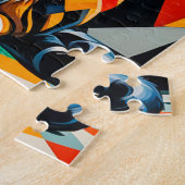 Kühne abstrakte Katzenkunst Puzzle (Seite)