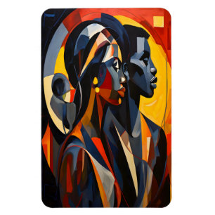 kühne, Abstrakte kubanische Portrait Art Magnet