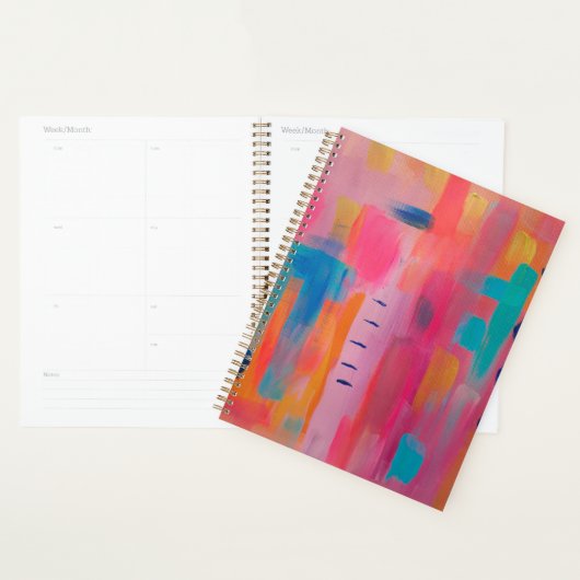 Kühne Abstrakte Kunst in Pinks und Blues Planer (Anzeige)