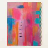 Kühne Abstrakte Kunst in Pinks und Blues Planer (Rückseite)