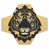 kühne Abstrakte Tiger-Illustration Fußball (Flach)