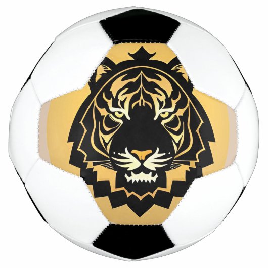 kühne Abstrakte Tiger-Illustration Fußball (Vorderseite)