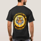 kühne Abstrakte Tiger-Illustration T-Shirt (Rückseite)