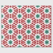 kühne Abstrakte Weihnachtsbaumen und Kranz Geschenkpapier (Flach)