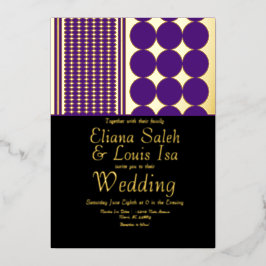 kühne afrikanische Ankara Border Wedding gepresst Folieneinladung