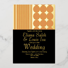 kühne afrikanische Ankara Border Wedding gepresst Folieneinladung