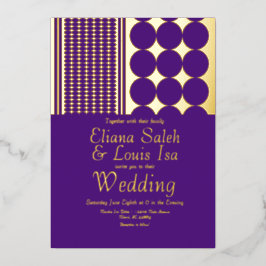 kühne afrikanische Ankara Border Wedding gepresst Folieneinladung