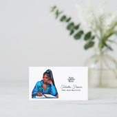 kühne Afro Black Weim Empowerment Design Visitenkarte (Stehend Vorderseite)