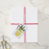 kühne Ananas und Skript Danke Geburtstag Geschenkanhänger (Mit Garn)