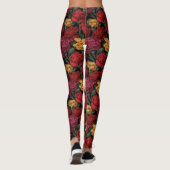 Kühne Anemonen Funkeln Workout Leggings (Rückseite)