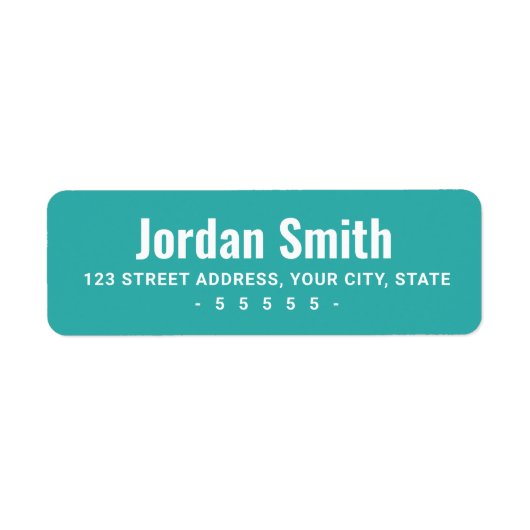 Kühne aquamarine, moderne Rücksendeadresse (Vorne)