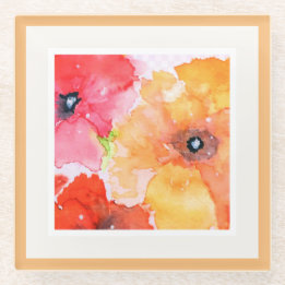 Kühne Aquarellblumen Party Napkins Luncheon Größe Glasuntersetzer