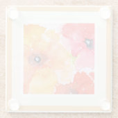 Kühne Aquarellblumen Party Napkins Luncheon Größe Glasuntersetzer (Rückseite)