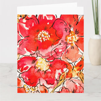 Kühne Aquarellblüten Karte