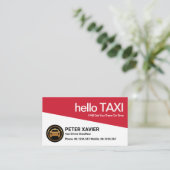 Kühne Atemberaubende Red Taxi Triangle Taxi-Fahrer Visitenkarte (Stehend Vorderseite)