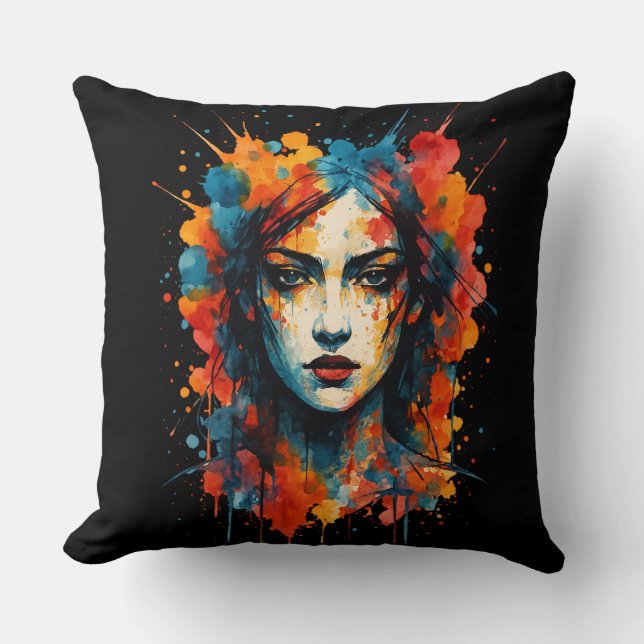 Kühne Ausdrücke: Kunst in Bewegung Kissen (Vorderseite)