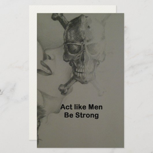 kühne Aussage: Handeln Sie wie Männer, seien Sie s Briefpapier (Vorne/Hinten)