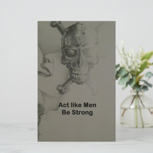 kühne Aussage: Handeln Sie wie Männer, seien Sie s Briefpapier (Stehend Vorderseite)