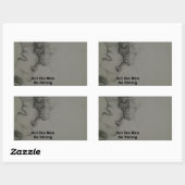 kühne Aussage: Handeln Sie wie Männer, seien Sie s Rechteckiger Aufkleber (Blatt)