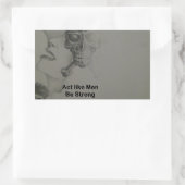 kühne Aussage: Handeln Sie wie Männer, seien Sie s Rechteckiger Aufkleber (Tasche)