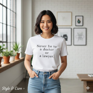 Kühne Aussage Niemals Lügen Arzt Anwalt Tri-Blend Shirt