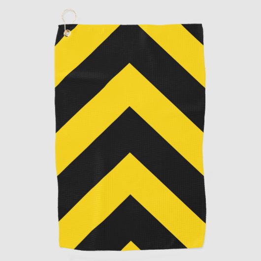 Kühne Autobahn Verkehr Hummel Bee Chevrons auf ein Golfhandtuch (Vorderseite)