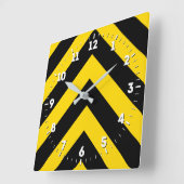Kühne Autobahn Verkehr Hummel Bee Chevrons auf ein Quadratische Wanduhr (Winkel)