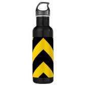 Kühne Autobahn Verkehr Hummel Bee Chevrons Edelstahlflasche (Vorderseite)
