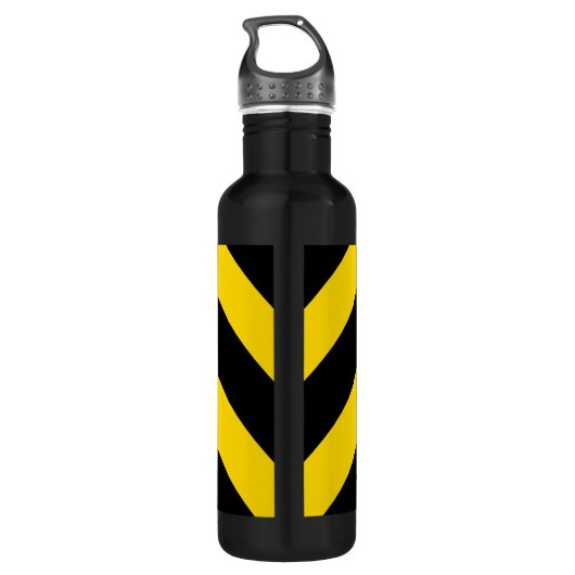 Kühne Autobahn Verkehr Hummel Bee Chevrons Edelstahlflasche (Rückseite)