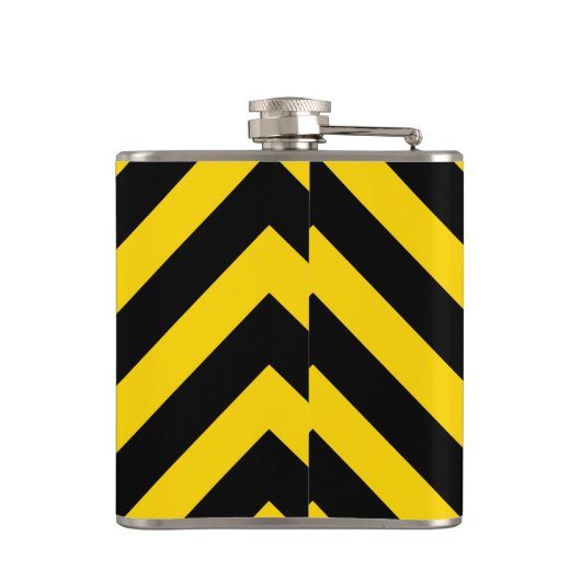 Kühne Autobahn Verkehr Hummel Bee Chevrons Flachmann (Rückseite)