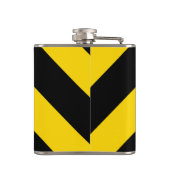 Kühne Autobahn Verkehr Hummel Bee Chevrons Flachmann (Rückseite)