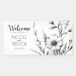 kühne B&W-Wildblumen Banner