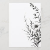 kühne B&W-Wildblumen Menükarte (Rückseite)