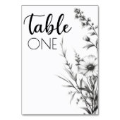 kühne B&W-Wildblumen Tischnummer (Vorderseite)