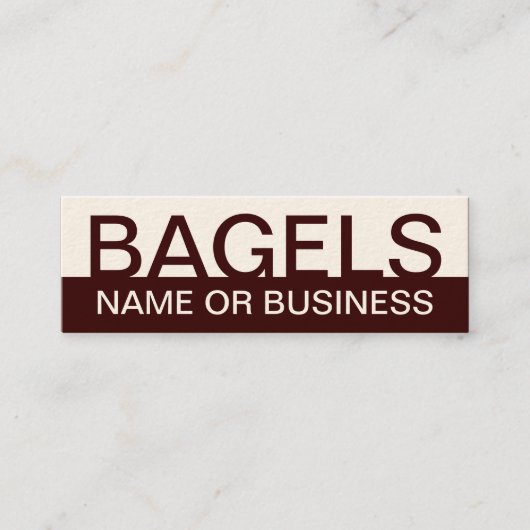 kühne BAGELS Mini Visitenkarte (Vorderseite)