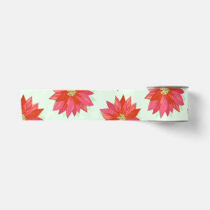 Kühne, bemalte Poinsettia Weihnachts-/Feiertagsges Satinband