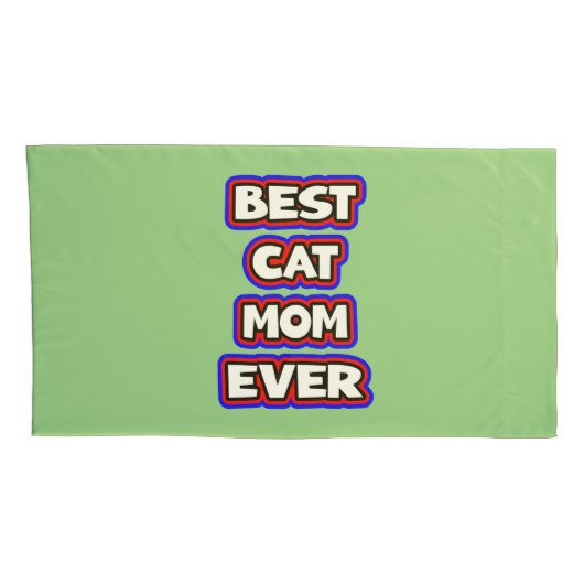 Kühne Best Cat Mama je Spaß Typografie Kissenbezug (Rückseite-Rechts)