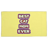 Kühne Best Cat Mama je Spaß Typografie Kissenbezug (Vorderseite-Rechts)