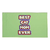 Kühne Best Cat Mama je Spaß Typografie Kissenbezug (Rückseite-Links)