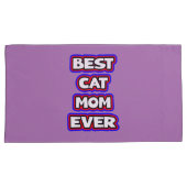 Kühne Best Cat Mama je Spaß Typografie Kissenbezug (Vorderseite-Rechts)