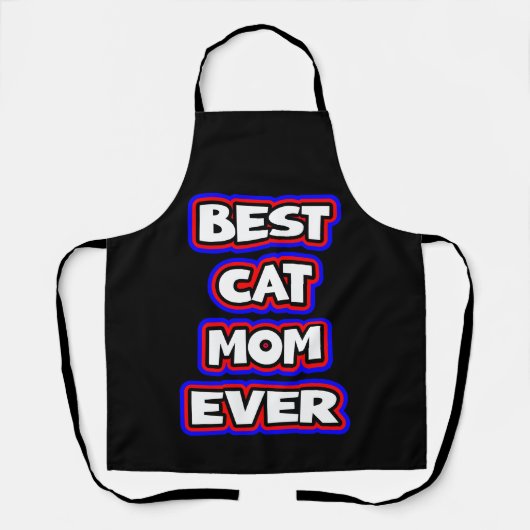 Kühne Best Cat Mama je Spaß Typografie Schürze (Vorderseite)