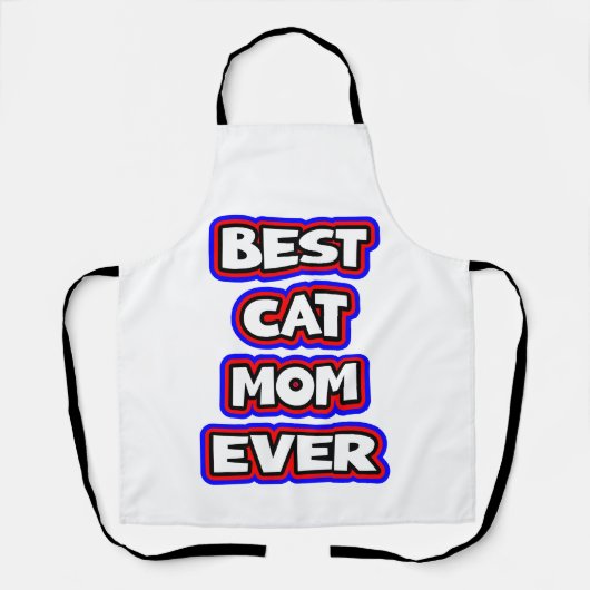 Kühne Best Cat Mama je Spaß Typografie Schürze (Vorderseite)