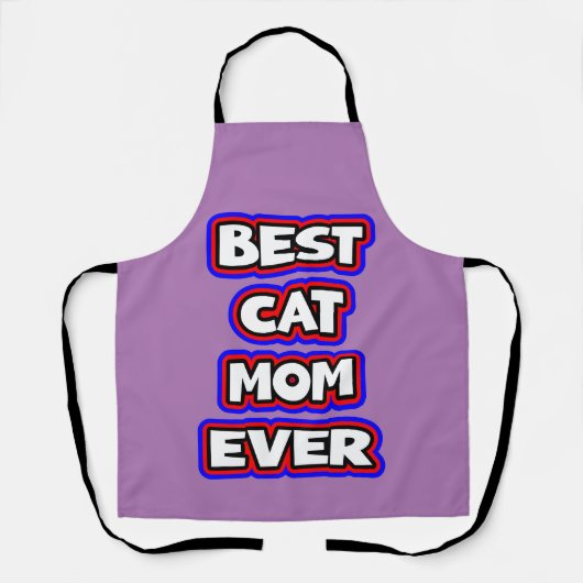 Kühne Best Cat Mama je Spaß Typografie Schürze (Vorderseite)
