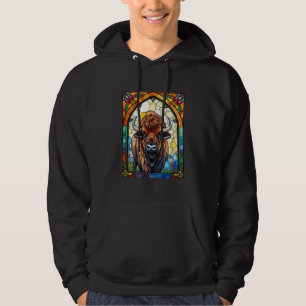 Kühne Bison Büffel Tier Natur Kunst  Hoodie