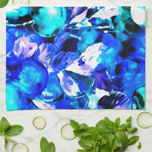 kühne Blues Geschirrtuch (Gefaltet)