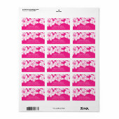 Kühne Blume auf rosa Rücksendeadressen-Aufklebern. Adressaufkleber (Vorne)