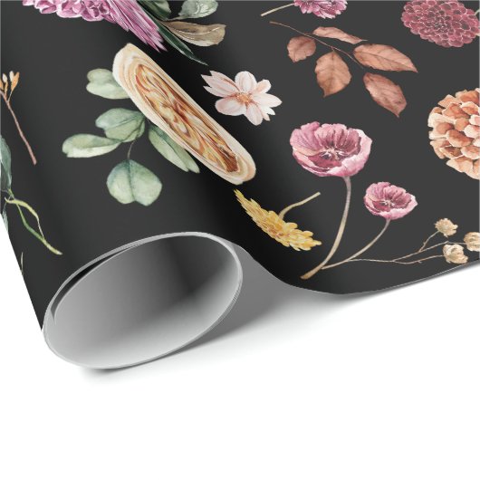 kühne Blume Boho Botanischer Garten Geschenkpapier (Rolleneckpunkt)