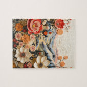 Kühne Blume mit Bergen Puzzle (Horizontal)